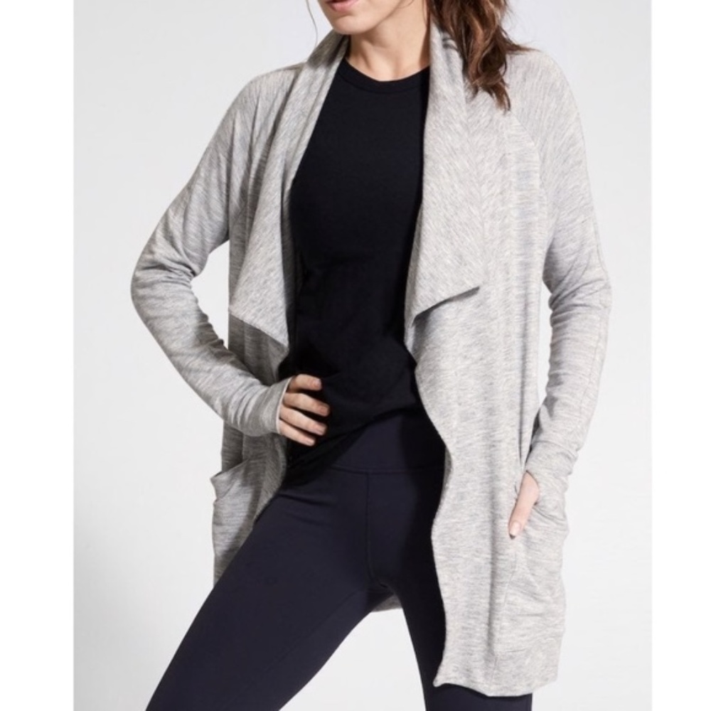 Athleta Grey Studio Wrap Cardigan